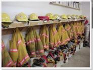 Firemen equipment stored and ready to go