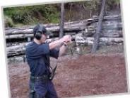 officer at shooting range