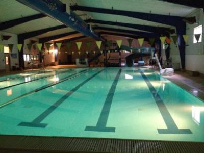 an indoor pool