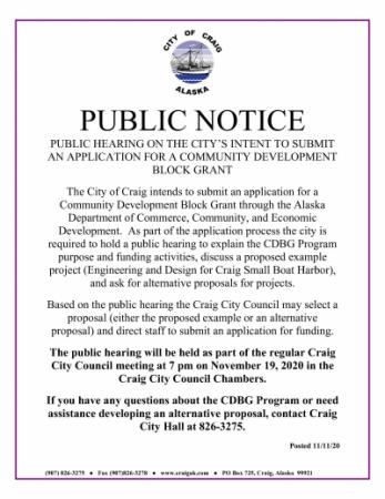 CDBG public  notice