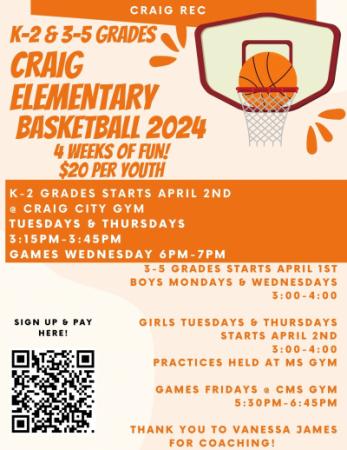 The City of Craig Youth Basketball 2024