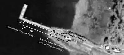 Aerial Image of False Island Boat Ramp Project Area