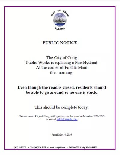 PW Replacing a hydrant the morning of May 14th