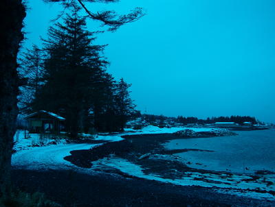 beach in winter