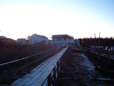 old cannery boardwalk in Craig Alaska