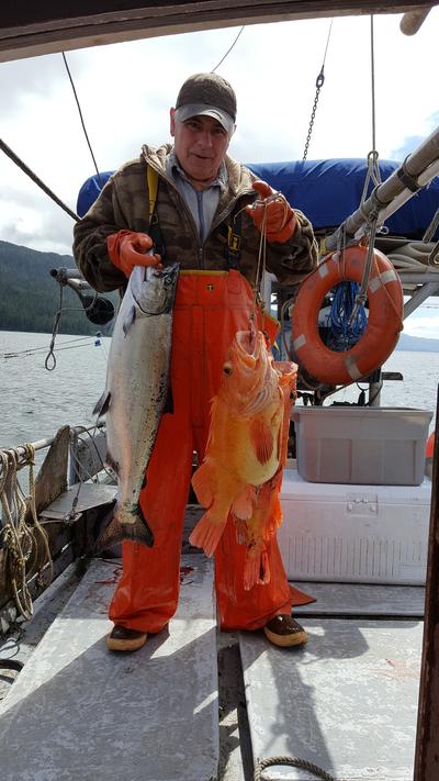 local commercial fisherman with catch